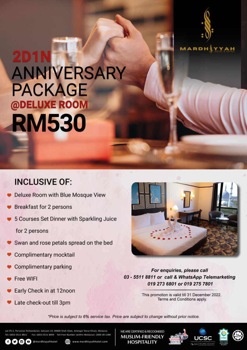 Anniversary Package Shah Alam Hotel Mardhiyyah Hotel & Suites in